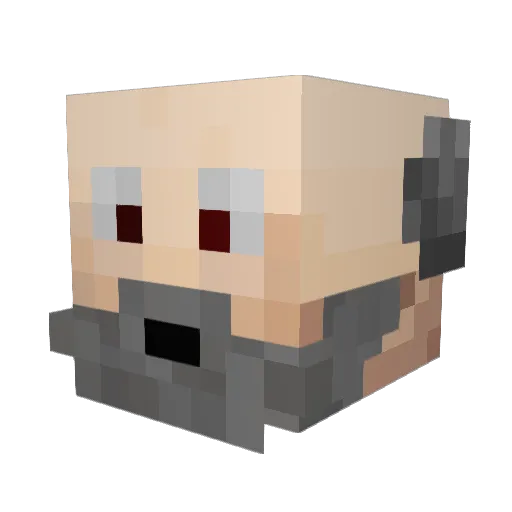 a1ev2 Minecraft avatar head, 3D render