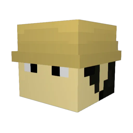 a1exl Minecraft avatar head, 3D render