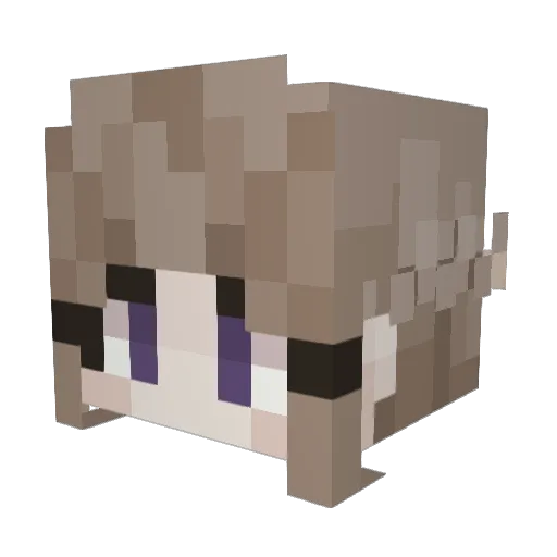 a1hozs Minecraft avatar head, 3D render