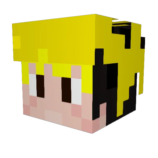 a1lor Minecraft avatar head, 3D render