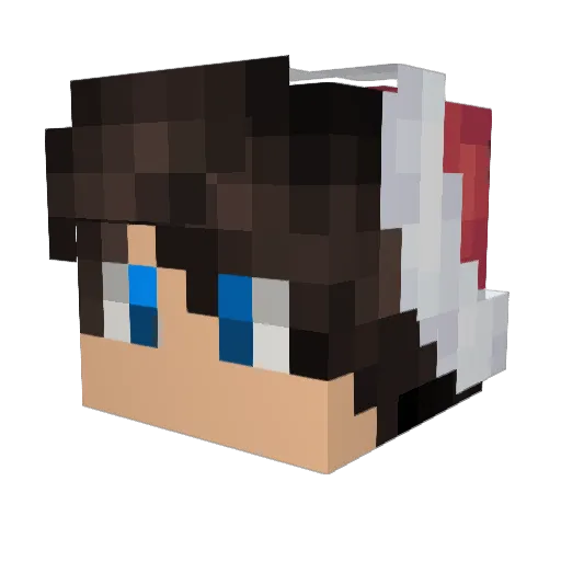a1pha22 Minecraft avatar head, 3D render
