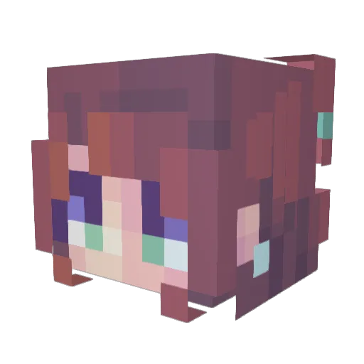 a1qs Minecraft avatar head, 3D render