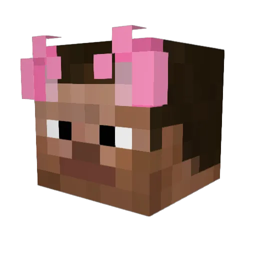 a1r3x Minecraft avatar head, 3D render