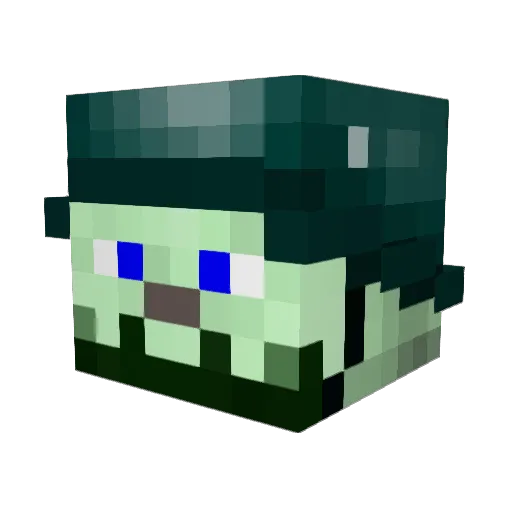 a1s23e Minecraft avatar head, 3D render