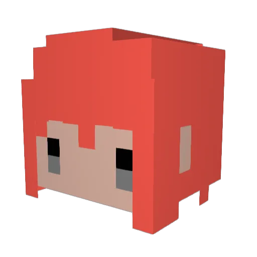 a24135689 Minecraft avatar head, 3D render