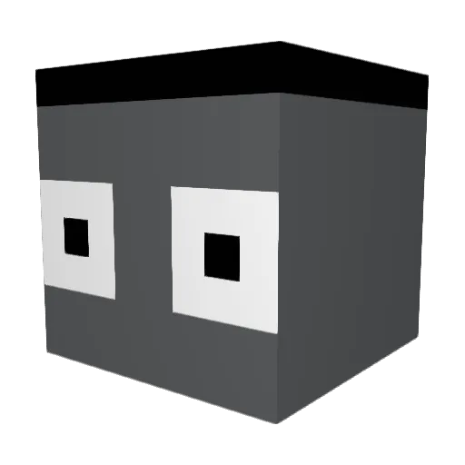 a253 Minecraft avatar head, 3D render
