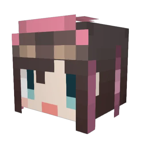 a2HERO Minecraft avatar head, 3D render