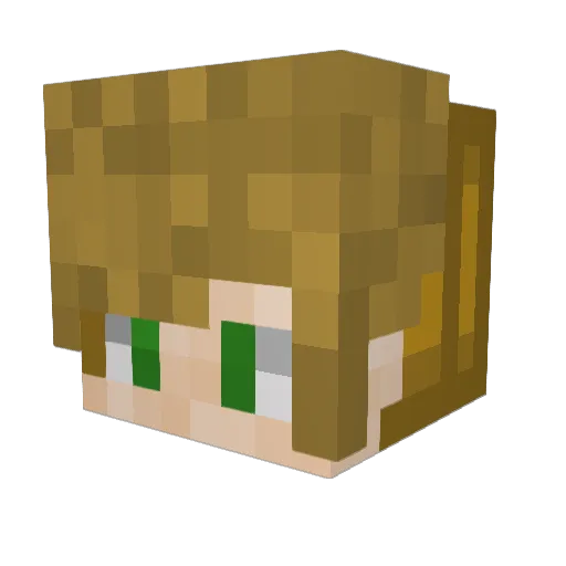 a3147 Minecraft avatar head, 3D render