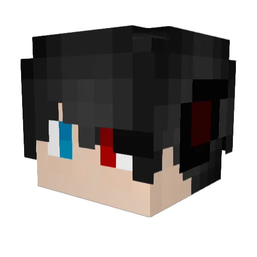 a341 Minecraft avatar head, 3D render