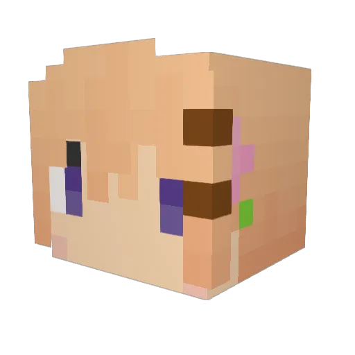 a380p38 Minecraft avatar head, 3D render