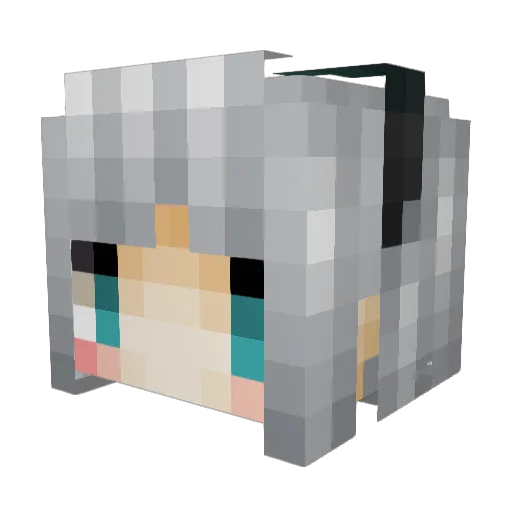 a387aa Minecraft avatar head, 3D render