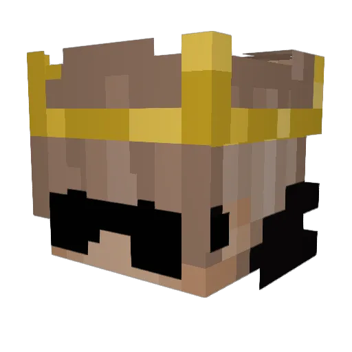 a4qm Minecraft avatar head, 3D render