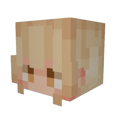 a5hlyne Minecraft avatar head, 3D render