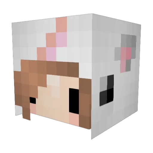 a6dres Minecraft avatar head, 3D render