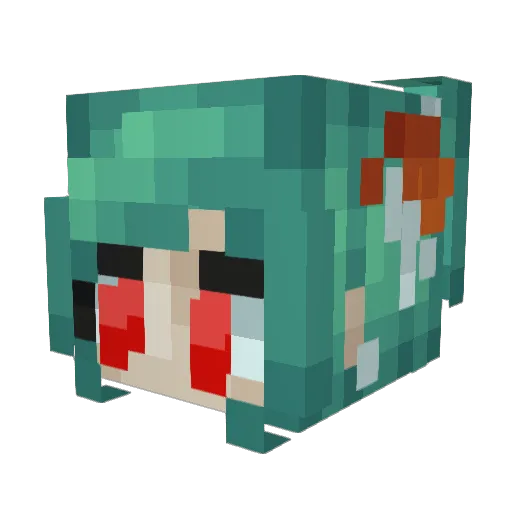 a6uarius Minecraft avatar head, 3D render