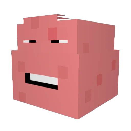 a736733 Minecraft avatar head, 3D render