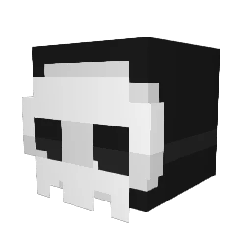 a753_ Minecraft avatar head, 3D render