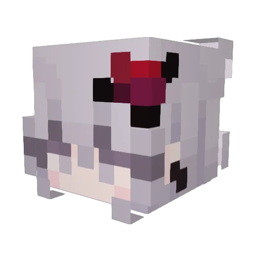 a7a7a Minecraft avatar head, 3D render