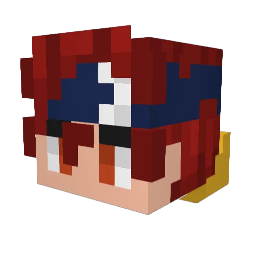 a7mdh Minecraft avatar head, 3D render
