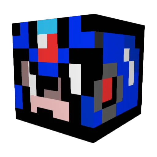 a7xgemini Minecraft avatar head, 3D render