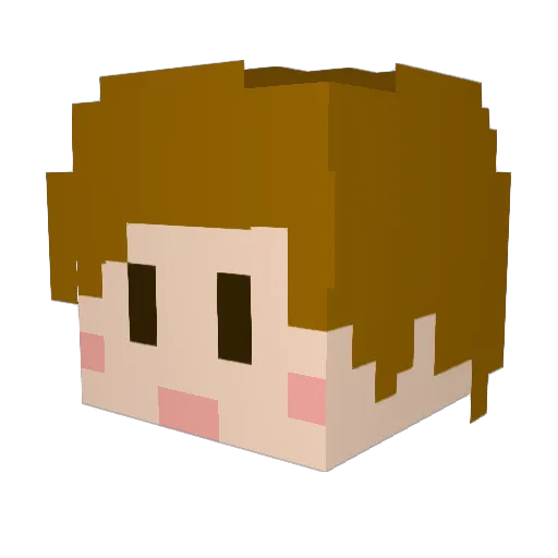 a8085 Minecraft avatar head, 3D render