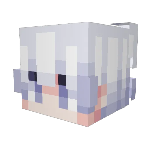 a895 Minecraft avatar head, 3D render