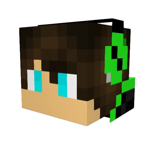 a9milo Minecraft avatar head, 3D render