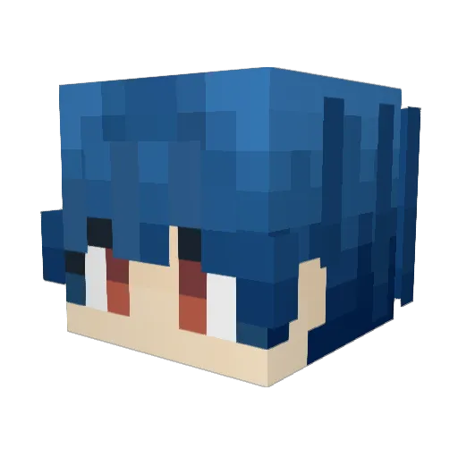 aAclemon Minecraft avatar head, 3D render