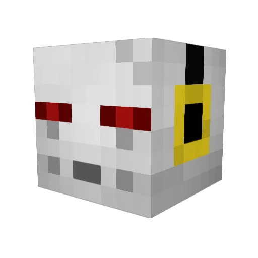 aBlackTea Minecraft avatar head, 3D render