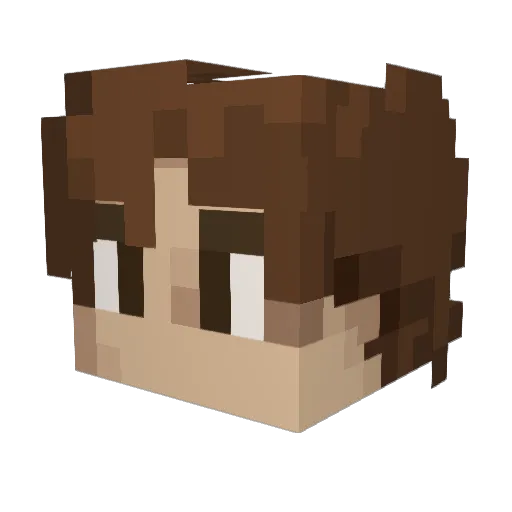 aCaiS Minecraft avatar head, 3D render