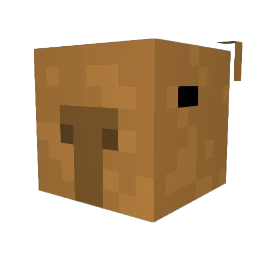 aCapaybara Minecraft avatar head, 3D render