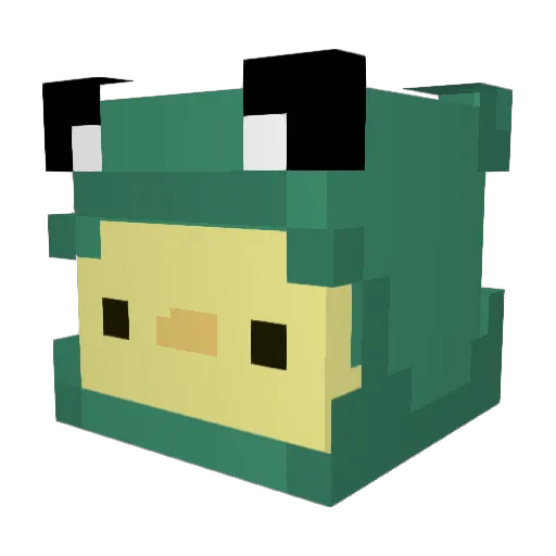 aCilnor Minecraft avatar head, 3D render