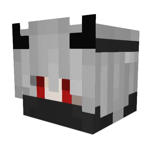 aCobalt Minecraft avatar head, 3D render