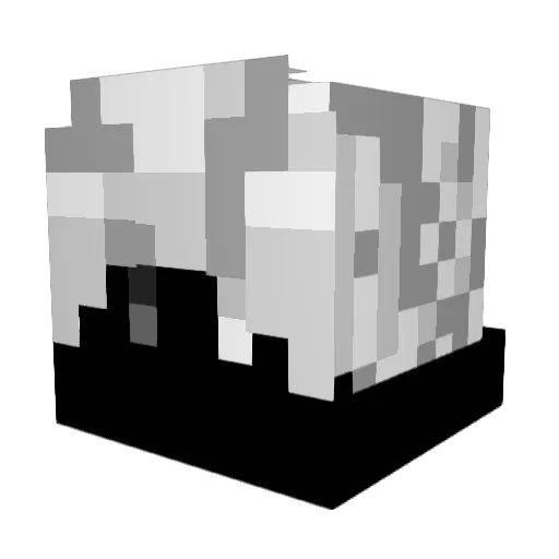 aCorse Minecraft avatar head, 3D render