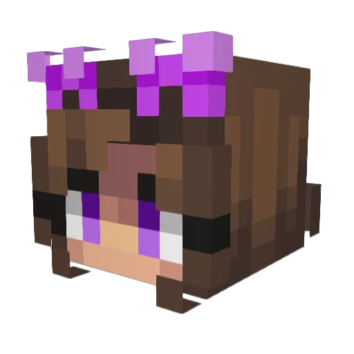 aDORAble_ttv Minecraft avatar head, 3D render