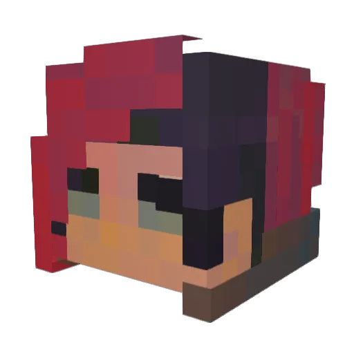 aDemonReborn Minecraft avatar head, 3D render