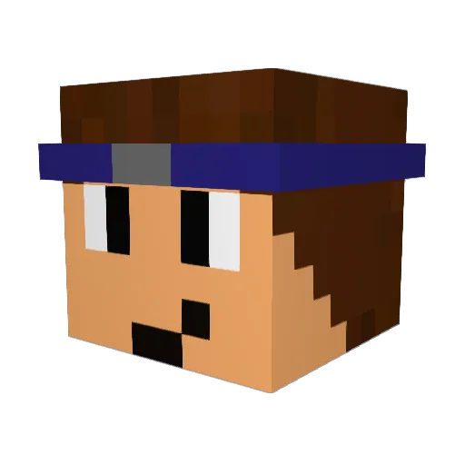 aDice Minecraft avatar head, 3D render