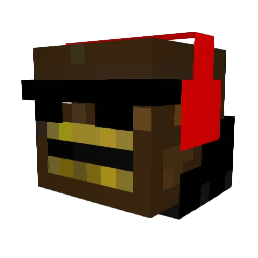 aFFe_008_ Minecraft avatar head, 3D render