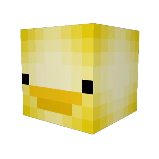 aHem_ Minecraft avatar head, 3D render
