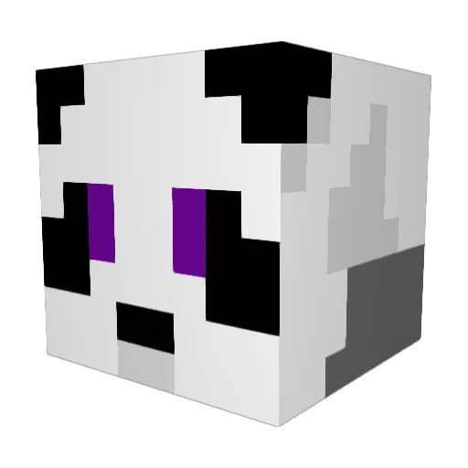 aKillerPanda Minecraft avatar head, 3D render