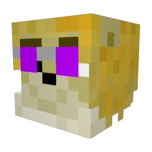aKnight399 Minecraft avatar head, 3D render