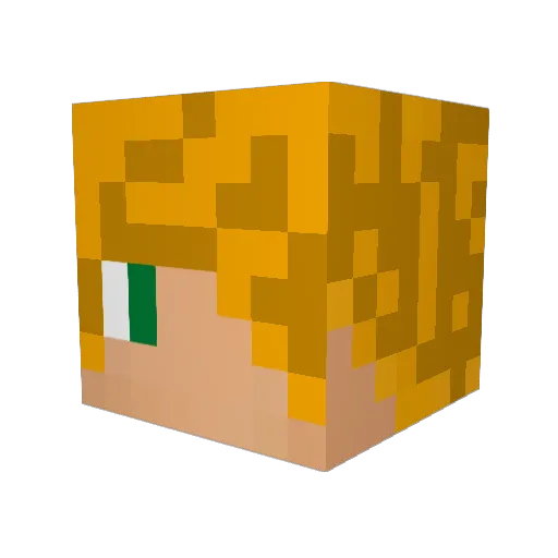 aKreZi Minecraft avatar head, 3D render