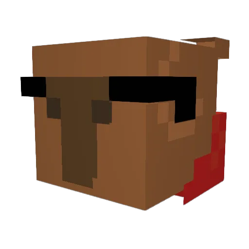 aLpaca1210 Minecraft avatar head, 3D render