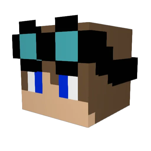 aLumpOfParticles Minecraft avatar head, 3D render