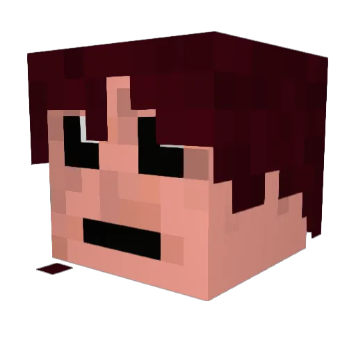 aLyjen Minecraft avatar head, 3D render
