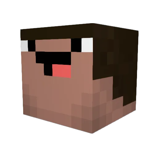 aMCAccount Minecraft avatar head, 3D render
