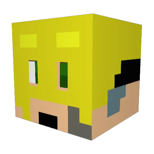 aMIGo23 Minecraft avatar head, 3D render