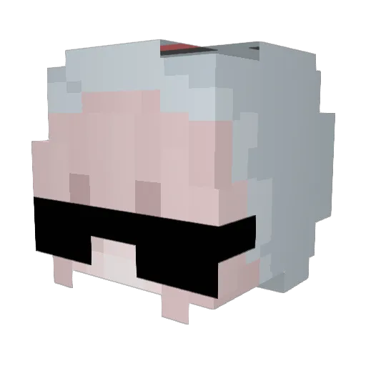 aPalazzang Minecraft avatar head, 3D render