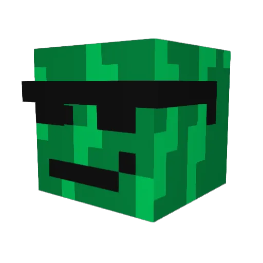 aRBY3Z Minecraft avatar head, 3D render