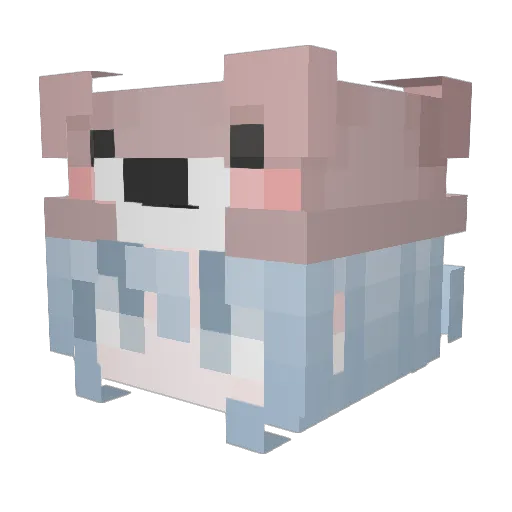 aRiaxblaCk Minecraft avatar head, 3D render